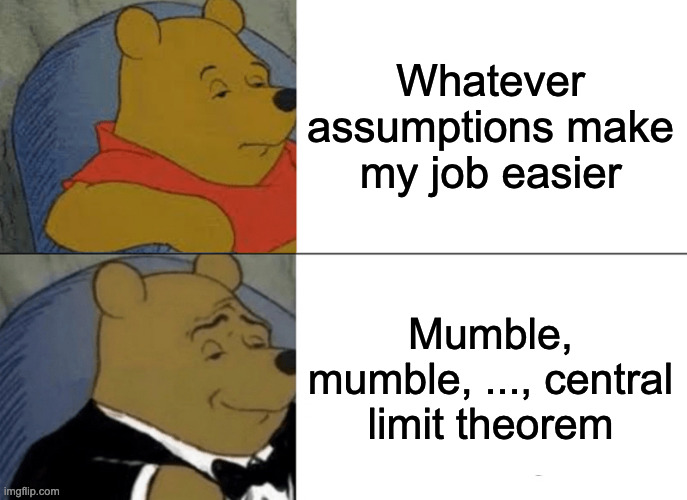 Central Limit Theorem meme from DataSciFact on Twitter